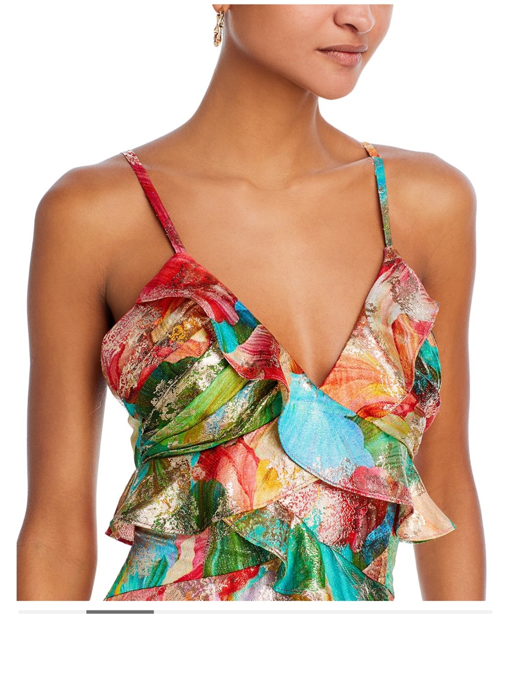 Ramy Brook Multi-Color Floral Ruffle Dress - Picture 3 of 7
